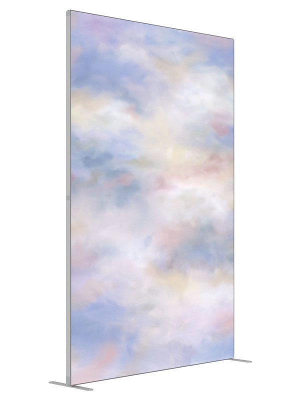 Violet Space shown at an angled view, photography backdrop panel for Denny StudioEdge silicone edge frame, 5 ft