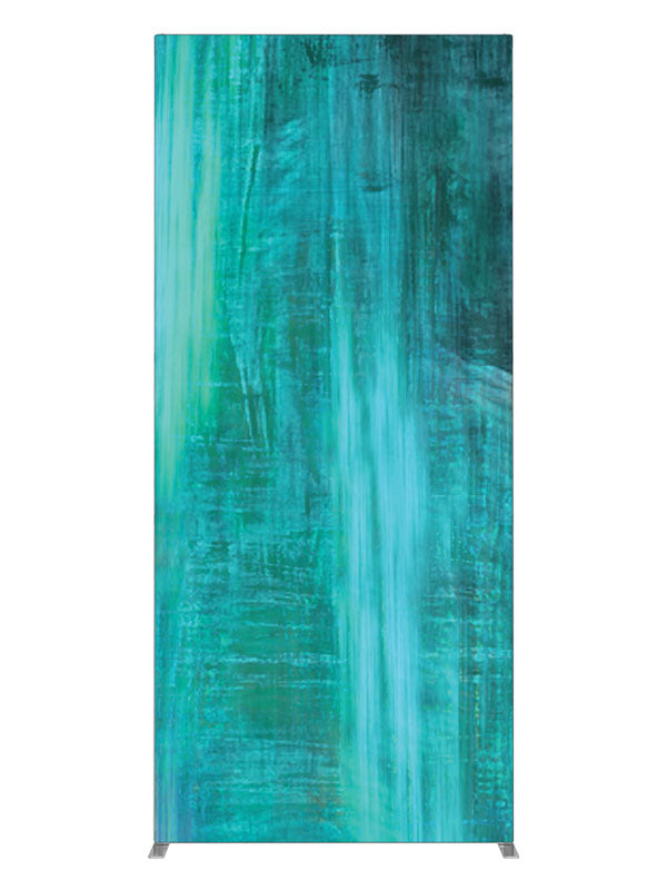 Vivid teal turquoise brushwork, photography backdrop panel for Denny StudioEdge silicone edge frame, 3 ft