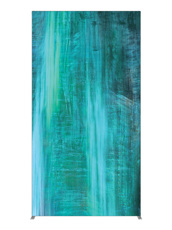 Vivid teal turquoise brushwork, photography backdrop panel for Denny StudioEdge silicone edge frame, 4 ft