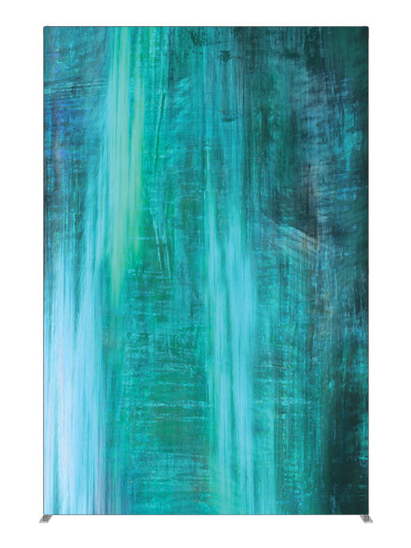 Vivid teal turquoise brushwork, photography backdrop panel for Denny StudioEdge silicone edge frame, 5 ft