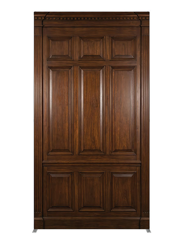 Walnut raised panel wood wall printed backdrop 4ft - Denny StudioEdge SECP-8946