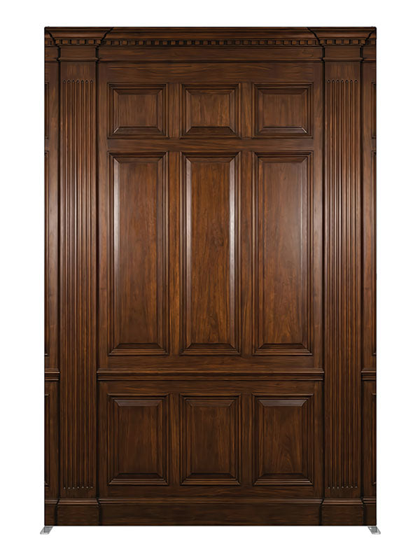 Walnut raised panel wood wall printed backdrop 5ft - Denny StudioEdge SECP-8946