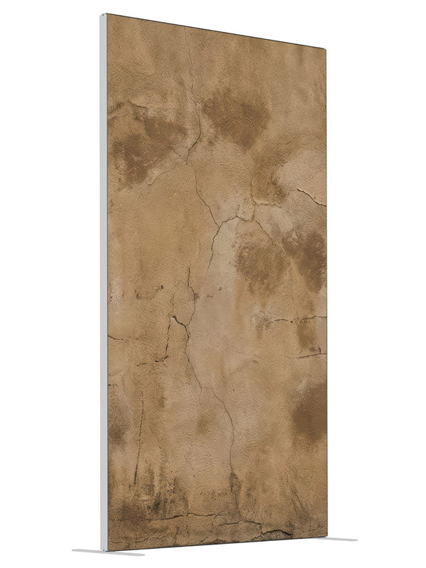 Warm earth tone plaster wall printed backdrop angled view 4ft - Denny StudioEdge SECP-8796