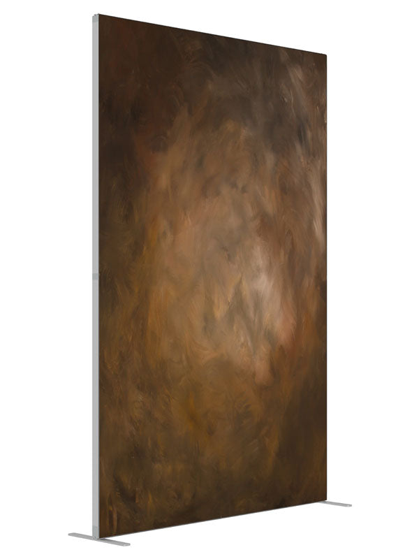 Warm neutral rich tones hand painted printed backdrop angled 5ft - Denny StudioEdge SEOM-2459