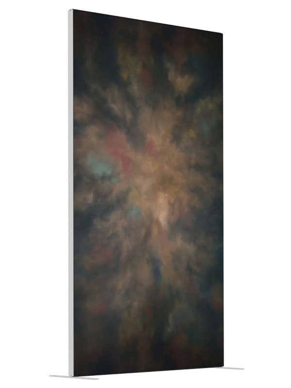 Warm Outburst shown at an angled view, photography backdrop panel for Denny StudioEdge silicone edge frame, 4 ft