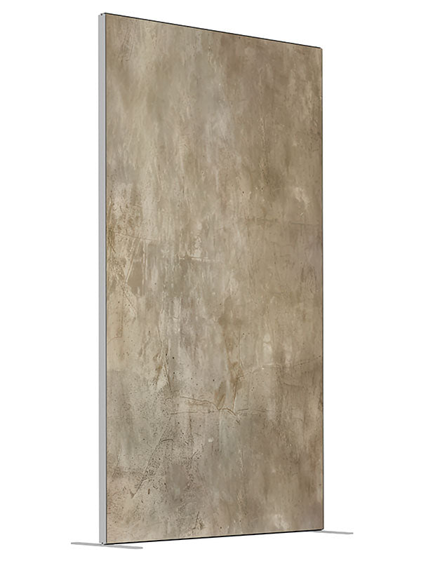 Warm tan aged plaster texture printed backdrop angled view 4ft - Denny StudioEdge SEOM-2608