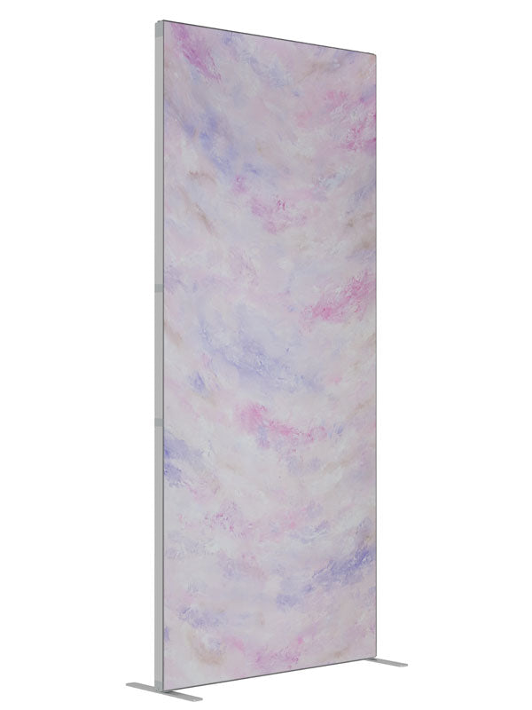 Wavy shown at an angled view, photography backdrop panel for Denny StudioEdge silicone edge frame, 3 ft