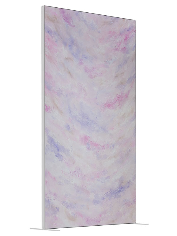 Wavy shown at an angled view, photography backdrop panel for Denny StudioEdge silicone edge frame, 4 ft