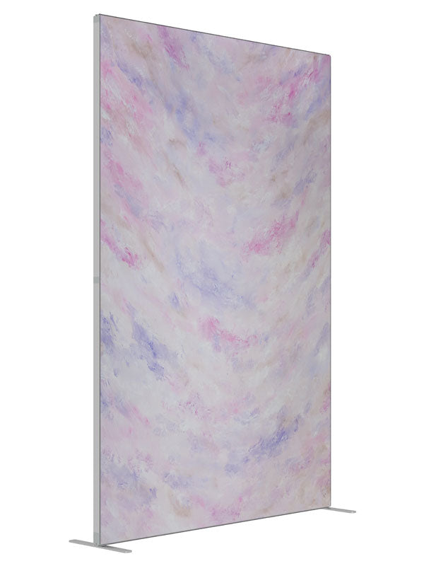 Wavy shown at an angled view, photography backdrop panel for Denny StudioEdge silicone edge frame, 5 ft
