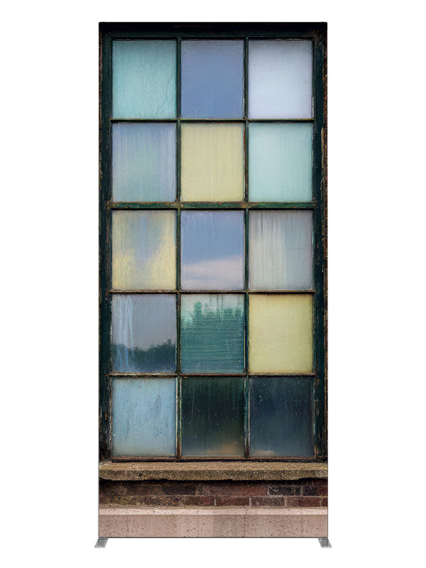 Weathered brick warehouse wall industrial windows printed backdrop 3ft - Denny StudioEdge SECP-8865