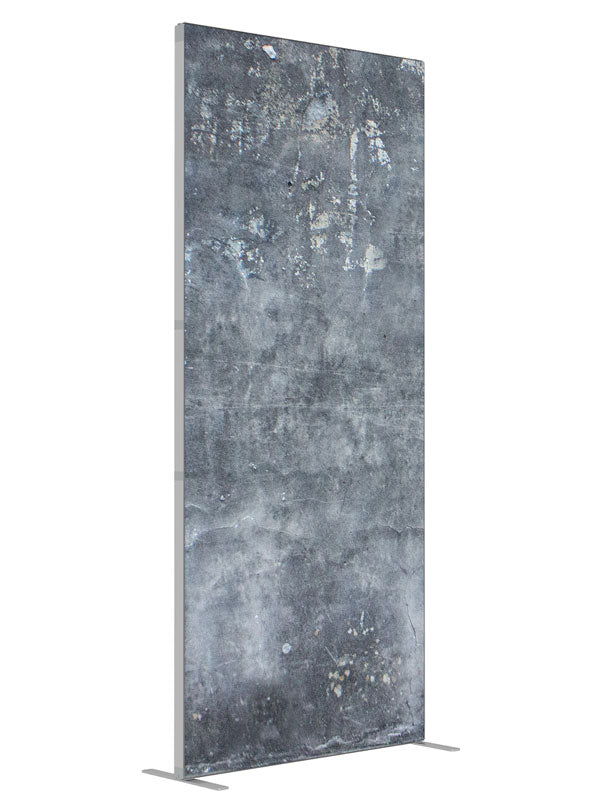Weathered Cement Wall shown at an angled view, photography backdrop panel for Denny StudioEdge silicone edge frame, 3 ft