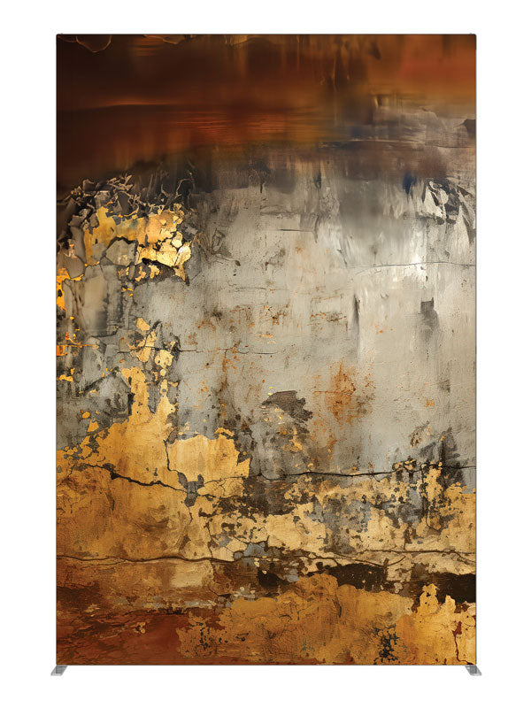 Weathered Gray Gold Texture Wall, photography backdrop panel for Denny StudioEdge silicone edge frame, 5 ft