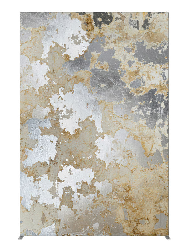 Weathered metallic silver beige plaster printed backdrop 5ft - Denny StudioEdge SECP-8856