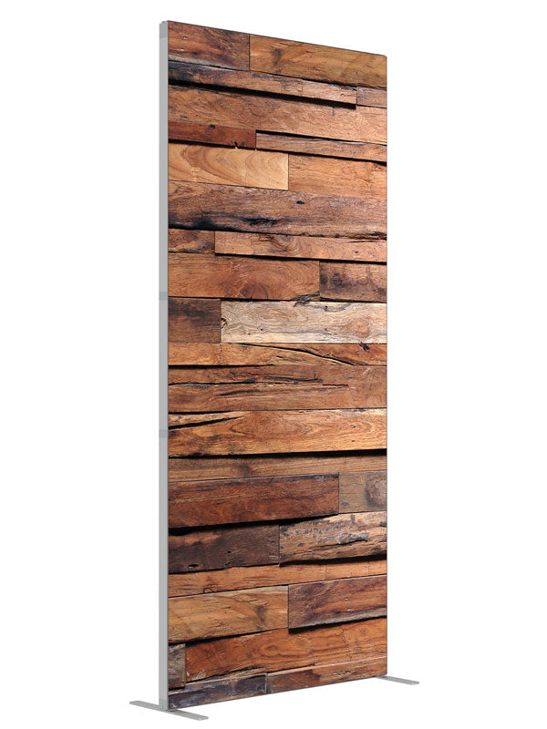 Weathered wood plank printed backdrop angled view 3ft - Denny StudioEdge SECP-7685