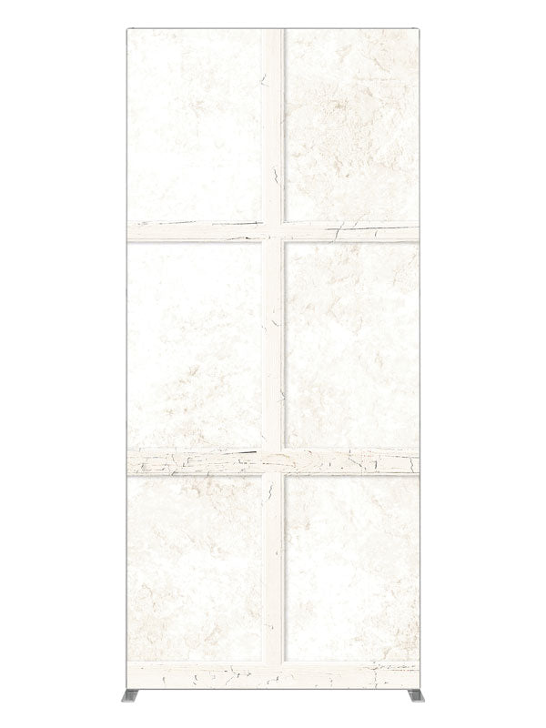 White Rustic Window Pane, photography backdrop panel for Denny StudioEdge silicone edge frame, 3 ft