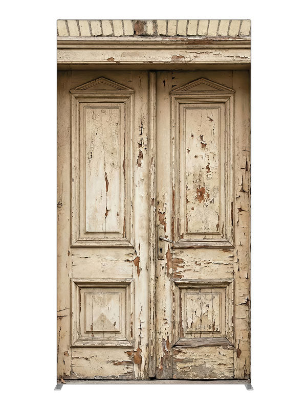 Whitewashed brick wall cream doors printed photography backdrop 4ft - Denny StudioEdge SECP-8794