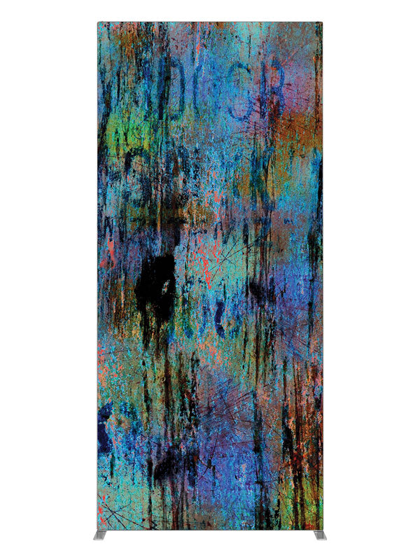 Whitman Blue Dark Abstract, photography backdrop panel for Denny StudioEdge silicone edge frame, 3 ft