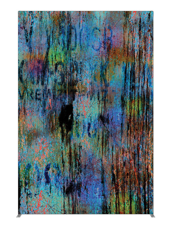 Whitman Blue Dark Abstract, photography backdrop panel for Denny StudioEdge silicone edge frame, 5 ft