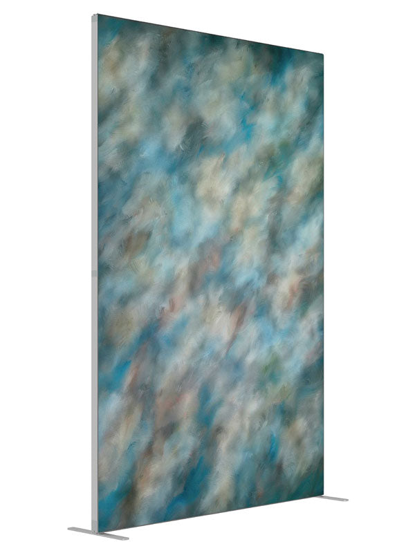 Windsong shown at an angled view, photography backdrop panel for Denny StudioEdge silicone edge frame, 5 ft