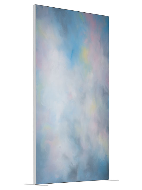 Wispy Pastel shown at an angled view, photography backdrop panel for Denny StudioEdge silicone edge frame, 4 ft