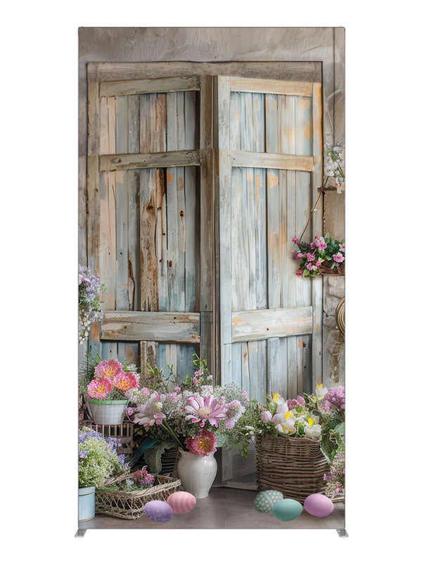Wooden Door, photography backdrop panel for Denny StudioEdge silicone edge frame, 4 ft