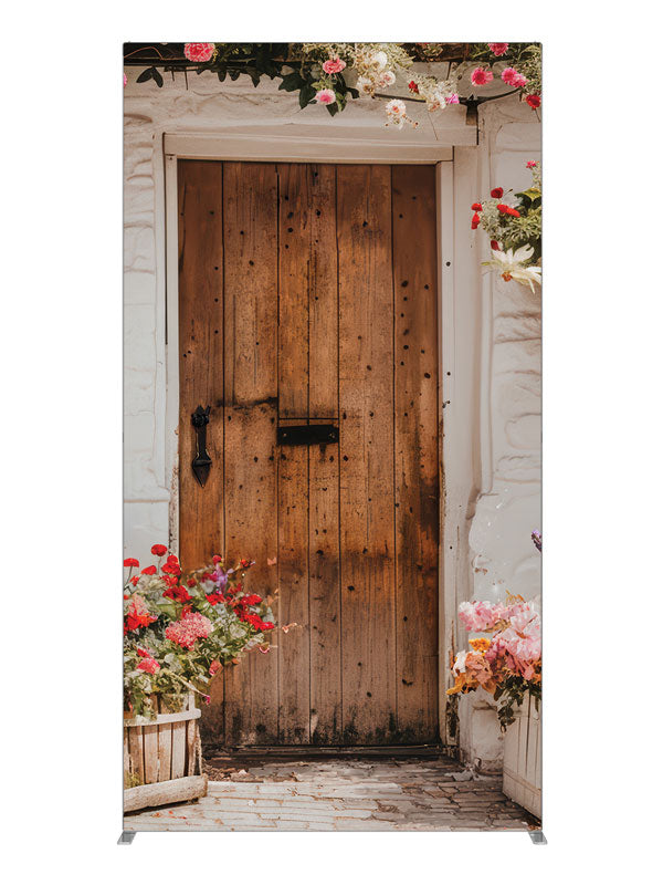 Wooden Door, photography backdrop panel for Denny StudioEdge silicone edge frame, 4 ft