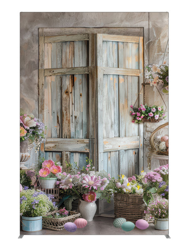 Wooden Door, photography backdrop panel for Denny StudioEdge silicone edge frame, 5 ft