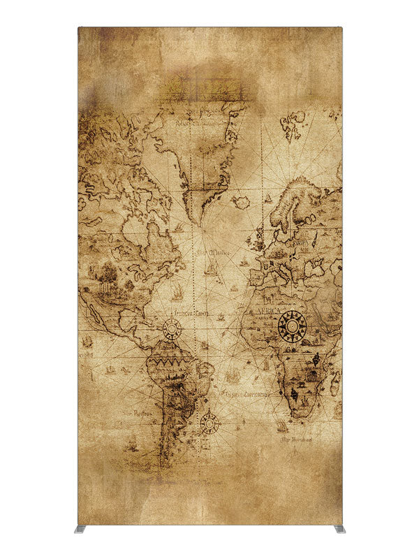 World Map, photography backdrop panel for Denny StudioEdge silicone edge frame, 4 ft