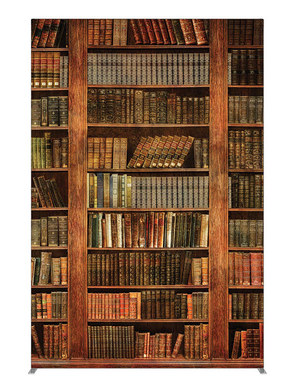 Worn Volumes Book Shelf, photography backdrop panel for Denny StudioEdge silicone edge frame, 5 ft