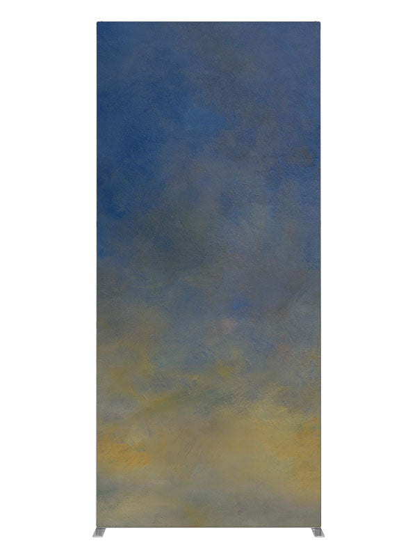 Yellow and Blue Abstract, photography backdrop panel for Denny StudioEdge silicone edge frame, 3 ft