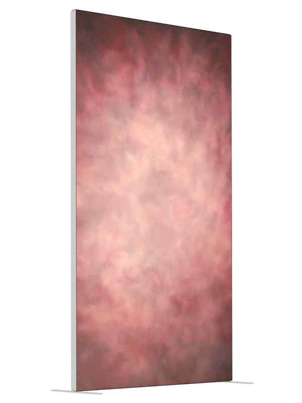 Zhoni shown at an angled view, photography backdrop panel for Denny StudioEdge silicone edge frame, 4 ft
