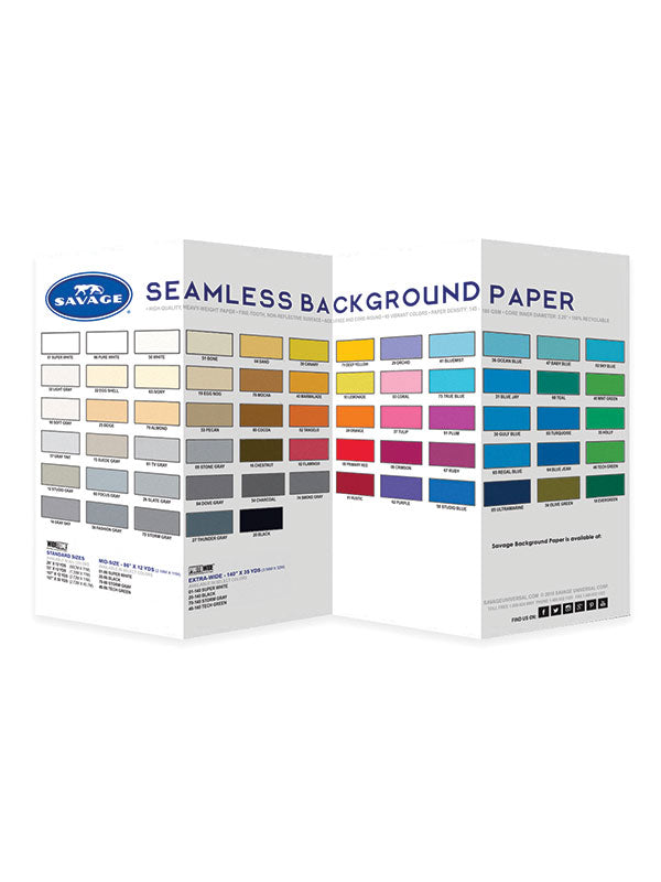 Savage Seamless Paper Color Chart