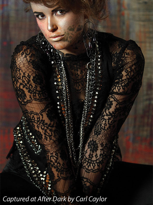 Abstract smudged layers for an expressive, modern look.
