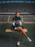 Bright turf and stadium tunnel view for sports-themed studio portraits.