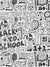 Back to School Doodle Photography Backdrop - Playful black and white doodle backdrop with school-themed drawings, ideal for back-to-school photoshoots.