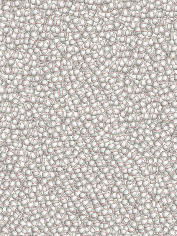 A sports-themed photography backdrop featuring a detailed pattern of white baseballs with red stitching, perfect for team portraits and baseball photography.