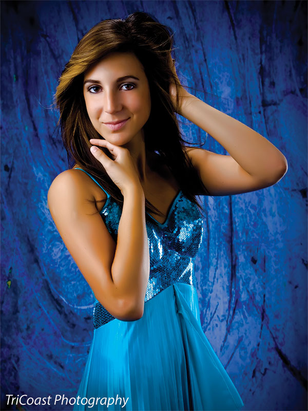 Abstract photography background with bold blue tones and spiral movement.