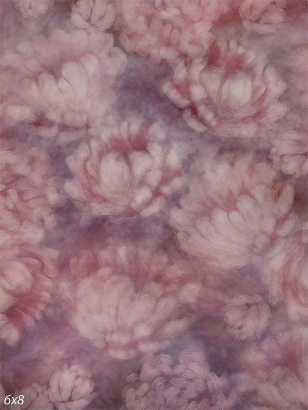 Blush Dream Floral Photography Backdrop - Blush dream floral photography backdrop with soft pink and cream flowers, ideal for newborn and maternity photoshoots.