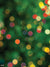 Bokeh Christmas Lights Photography Backdrop - Photography backdrop featuring a dreamy bokeh effect with multi-colored Christmas lights on a green background.