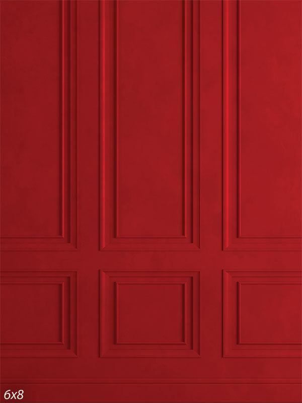 Bold Red Paneled Photography Backdrop - Bold red paneled photography backdrop for vibrant and dynamic photoshoots.