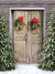 Old Christmas Door Printed Photography Backdrop