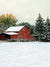Winter Barn Printed Photo Backdrop