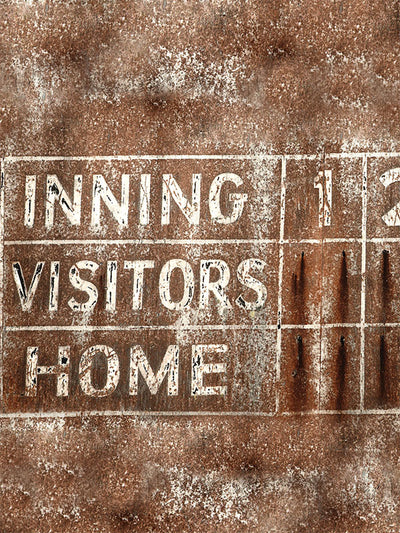 Vintage Rusty Scoreboard Printed Photo Backdrop