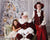 White & Gold Christmas Printed Photo Backdrop