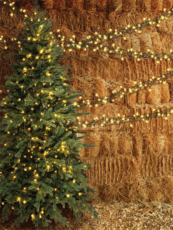 Christmas Lodge Photo Backdrop - Denny Manufacturing