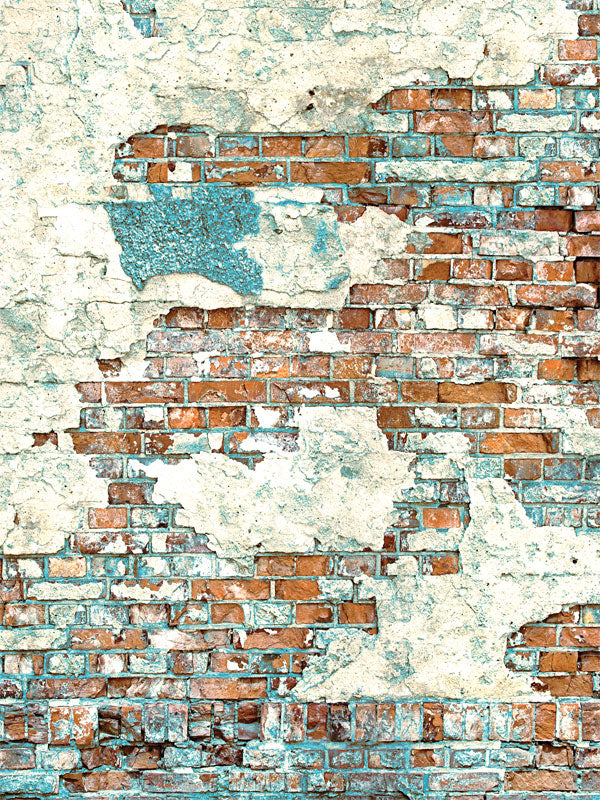 Teal Brick Wall Photography Backdrop