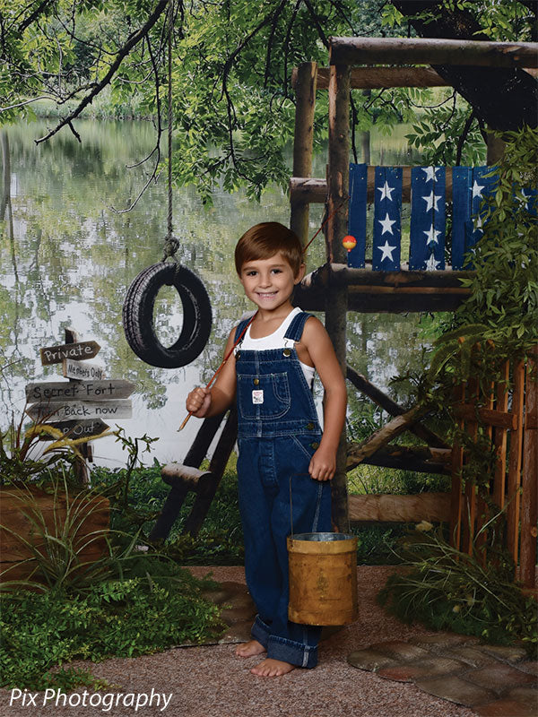 Treehouse backdrop for photography