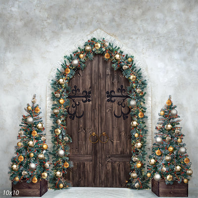 Christmas Door Backdrop