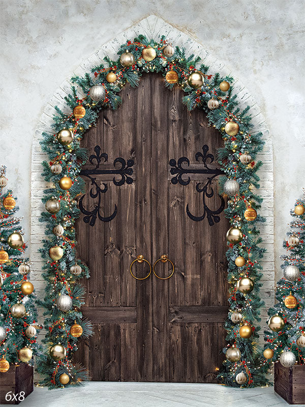 Christmas Door Backdrop