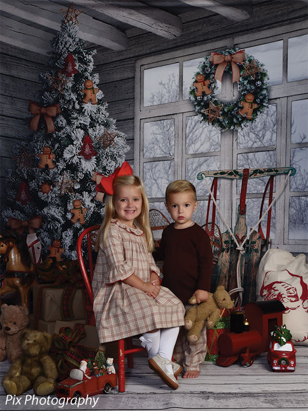 Vintage Christmas Photo Backdrop